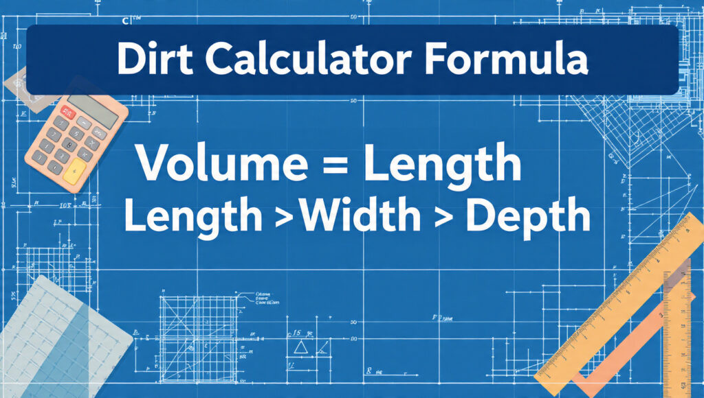 Dirt Calculator formula volume calculation