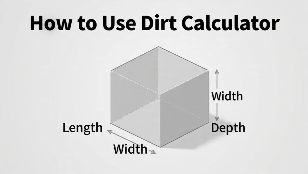 How to use Dirt Calculator measurement guide