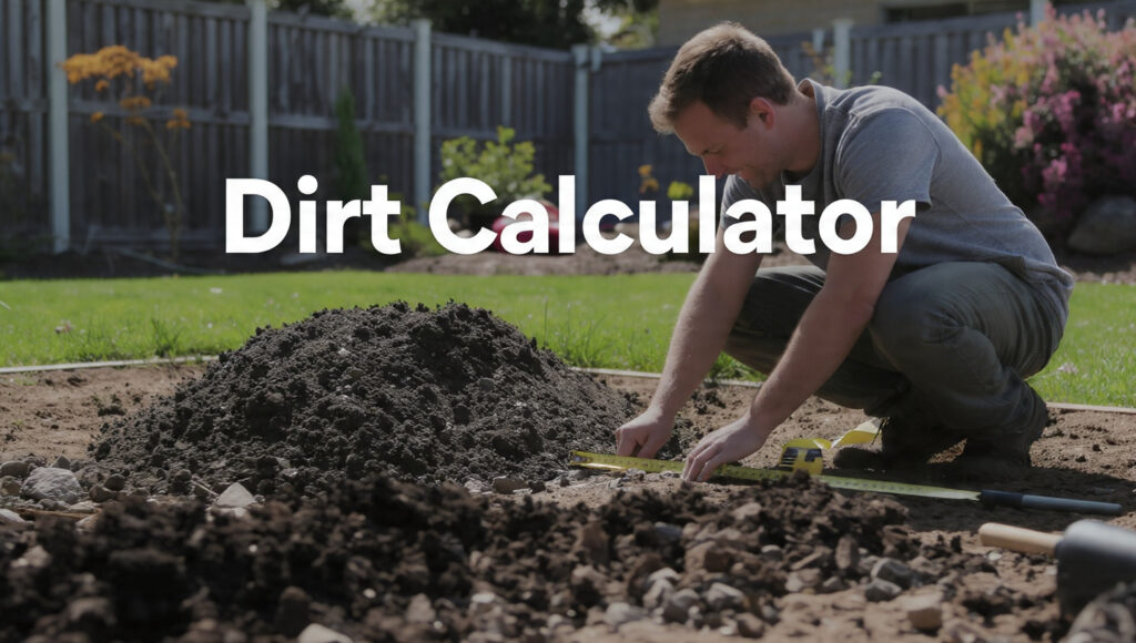 Dirt Calculator tool measuring garden soil area